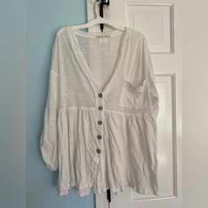 flowy long sleeve free people blouse